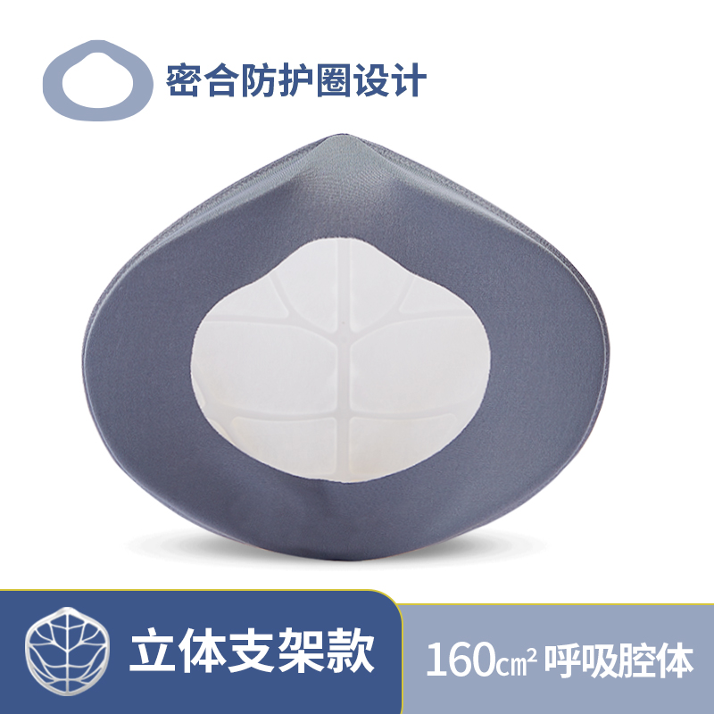 KN100大号头戴防盐性颗粒物立体可折叠支架式防护口罩滤芯10片/袋