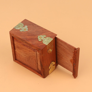 红木盘香盒 储香盒方形实木小木盒红木盘香盒徽章收藏木盒刻字