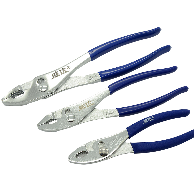 威达沾塑鲤鱼钳铬钒钢多功能弯嘴活动管钳水泵小水管钳扳手鱼嘴钳