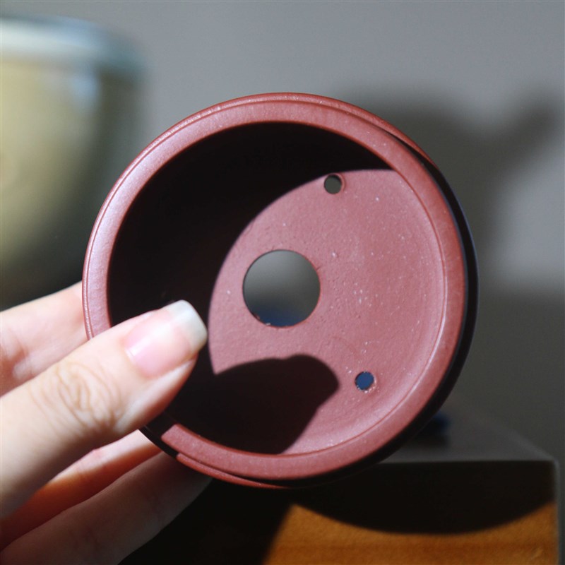 紫砂花盆盆景盆手工朱泥大红袍微型花盆菖蒲盆桌面盆栽茶桌