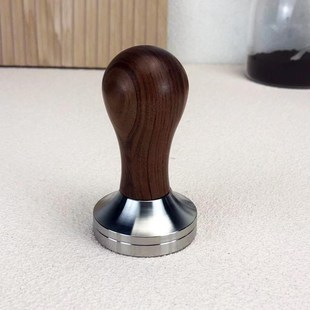58mm木柄壓粉意式 咖啡器具配套布粉器壓粉器 粉錘不銹鋼實(shí)心51