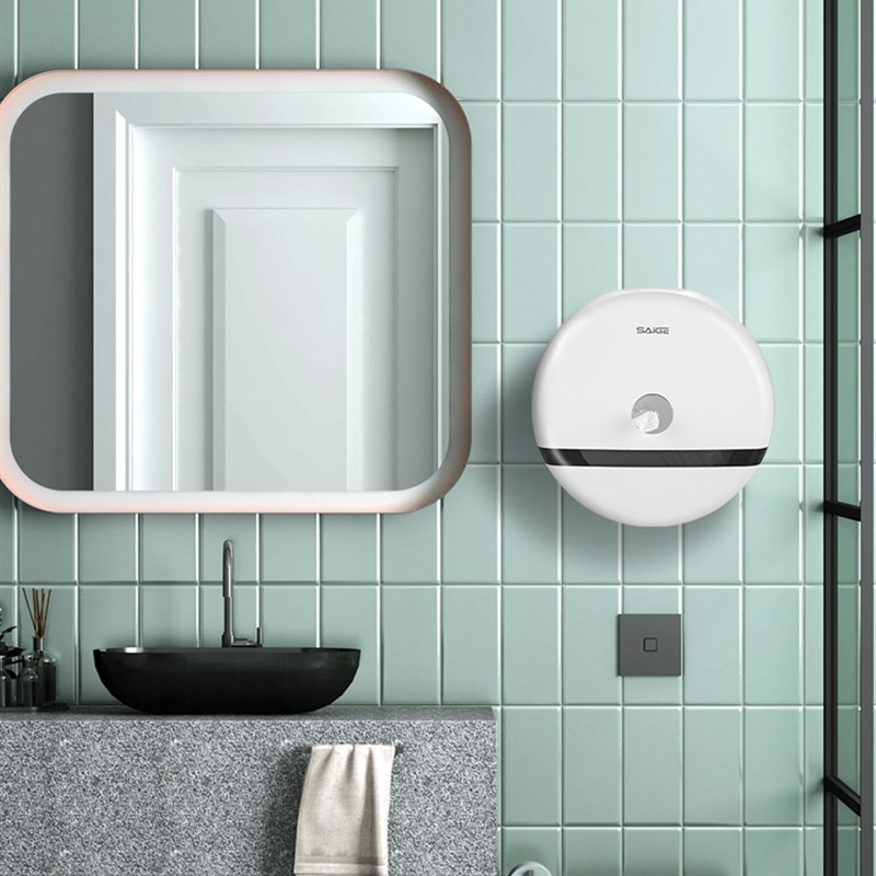 酒店中心抽纸盒壁挂式厕所大盘卷纸盒卫生间省纸卫生间中心抽