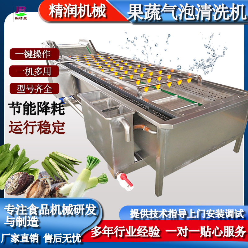 葡萄干千禧果气泡清洗机西梅干清洗风干流水线大型果蔬清洗设备