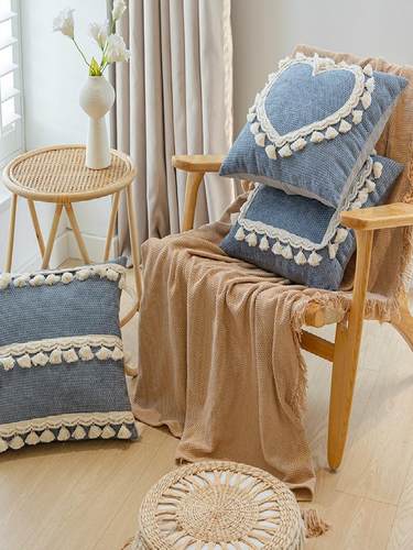 覆古抱枕高级侘寂风靠枕简约客厅沙发抱枕靠垫民宿样板间软装