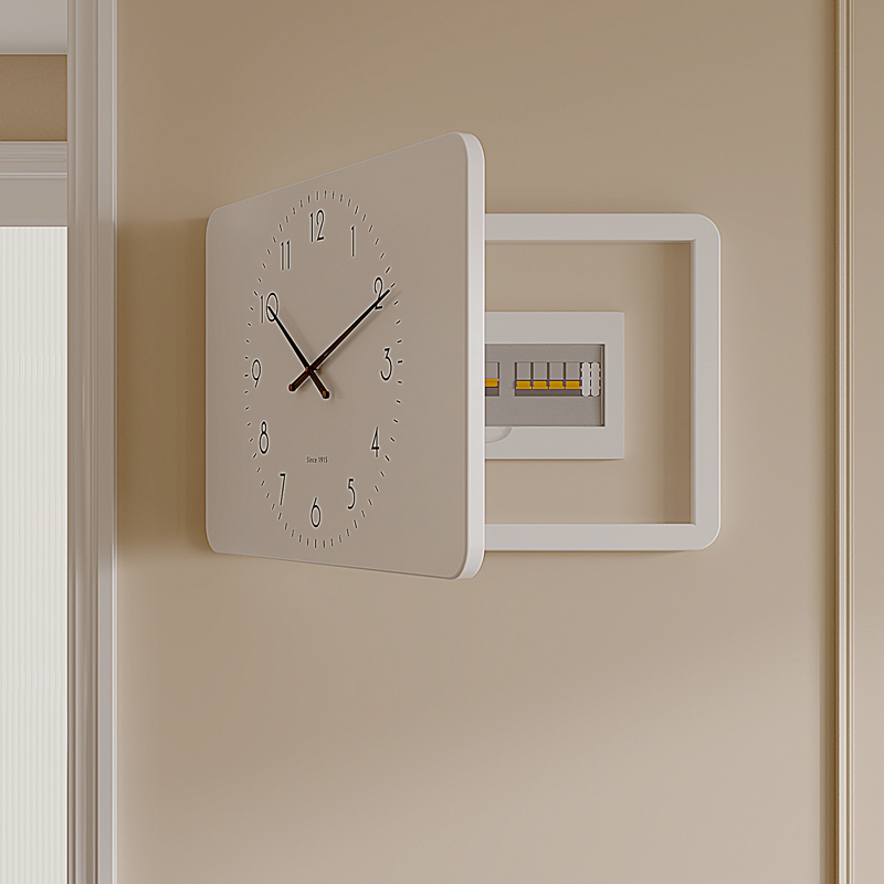 202新款电表箱装饰画带钟表挂钟挂画电闸配电箱遮挡时钟遮丑