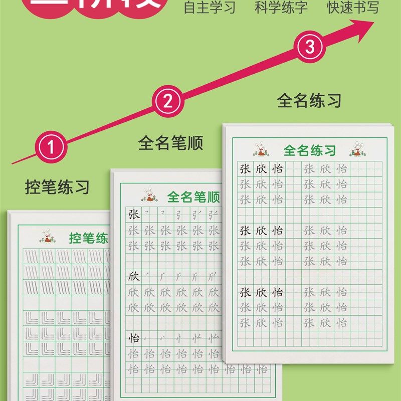 名字练字帖控笔训练幼儿园儿童练习笔画笔顺练字本学写定制自己姓,文具电教/文化用品/商务用品,控笔训练本,淘宝优惠券,粉丝福利购,淘宝优惠卷