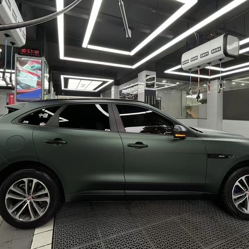 超哑金属墨绿汽车改色膜全车贴膜车身漆面防蹭保护膜整车膜包安装