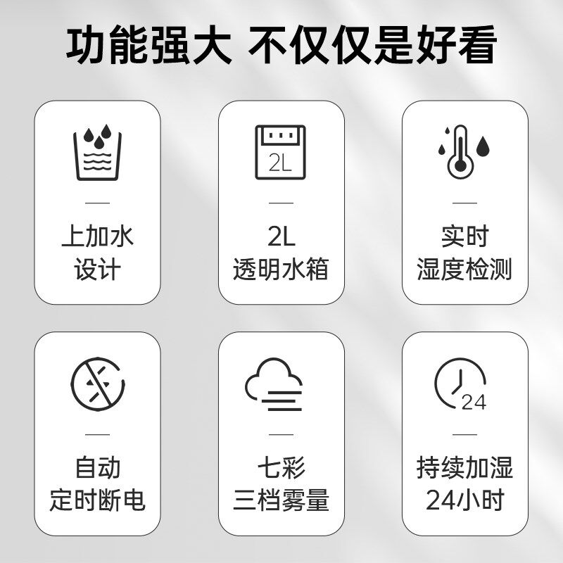 大容量加湿器家居静音双喷孔usb定时智能桌面宿舍加湿香薰加湿器