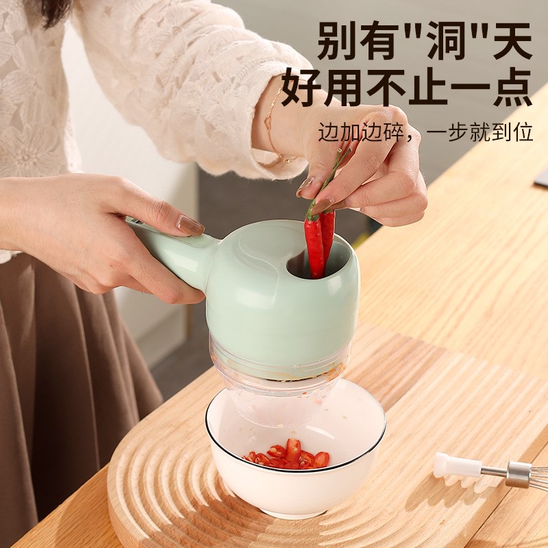 德国电动绞肉机料理机家用多功能无线葱蒜泥搅拌机辅食电动切菜器
