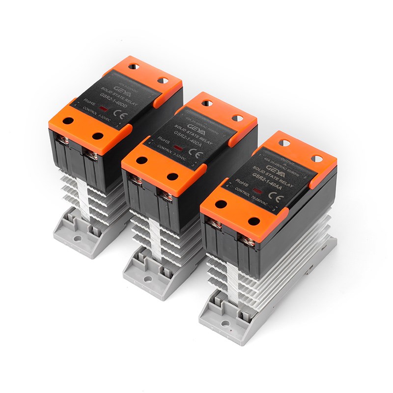 GEYA格亚单相固态继电器GSR2-25DA直流控制交流40DA带散热器12v