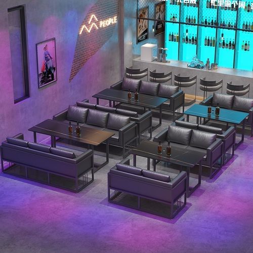 酒吧桌椅工业风商用铁艺咖啡厅餐吧烧烤店吧小酒馆卡座沙发