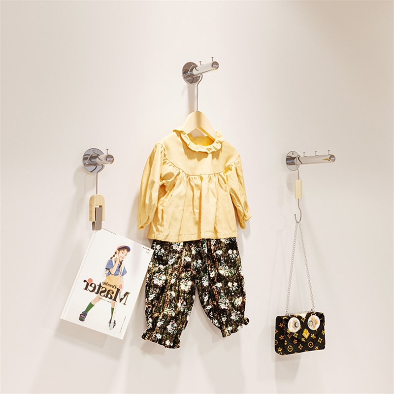 不锈钢正挂展示杆上墙横杆挂衣架挂版创意造型点挂新潮全尺寸定制