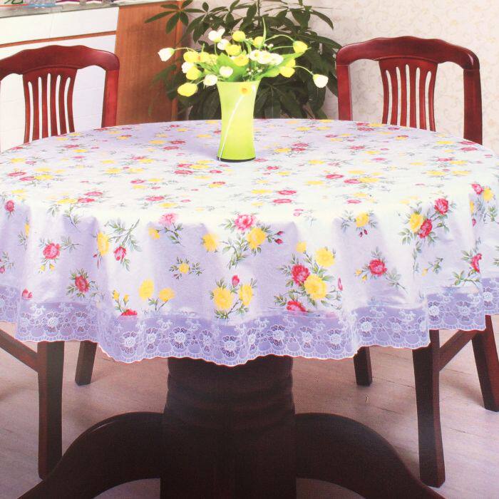 PC桌布防水防油耐高温餐桌布欧式台布免洗田园圆桌布茶几垫布艺