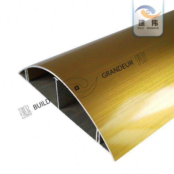 铝合金线槽明装8号特厚弧形地板线槽半圆地面线槽拉丝土豪金线槽