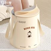 旅行折叠铝膜泡脚袋洗脚盆保温泡脚桶宿舍深桶过小腿家用便携式 足