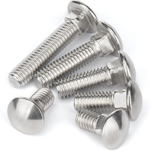 304不锈钢大头马车螺栓半圆方颈螺丝货架螺钉扁头四方M4M5M6M8M12