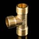 4分 黄铜三通 铜水管配件接头 天一 水暖 金牛全铜外丝三通