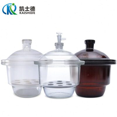 华鸥牌 加厚透明玻璃干燥器实验室真空干燥器120mm150mm180mm210m