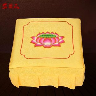 庄严品莲花拜垫套家用供佛换洗拜佛垫套子织花暗花绣花可定制布套