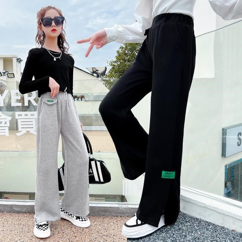 女童裤子春夏装外穿2023新款时尚休闲裤中大童洋气阔腿裤儿童长裤,童装/婴儿装/亲子装,裤子,淘宝优惠券,粉丝福利购,淘宝优惠卷