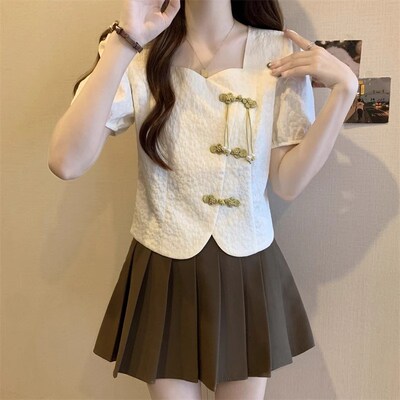 棕色百褶裙女春秋款高腰a字显瘦夏百搭小个子短裙西装面料半身裙