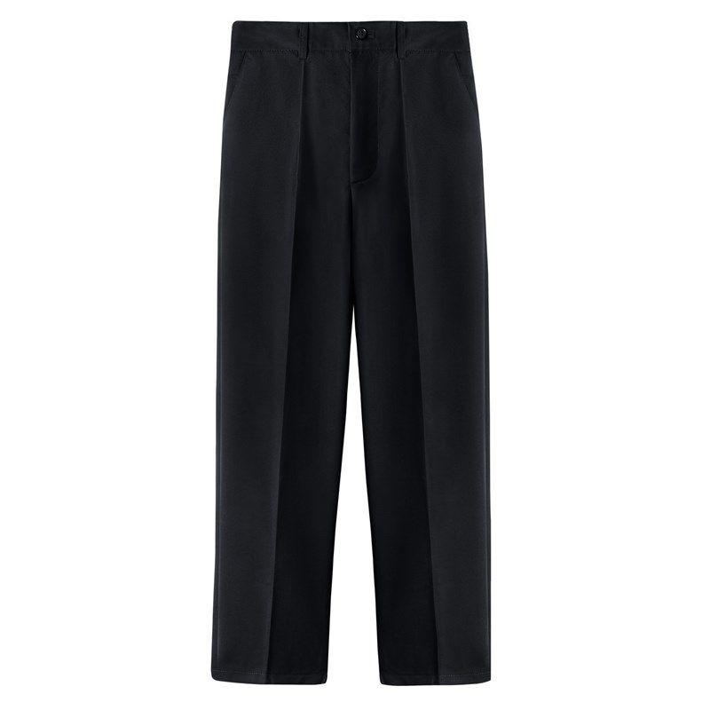 儿童秋冬加绒西裤松紧腰男童西装裤黑色长裤子小学生背带裤校服裤