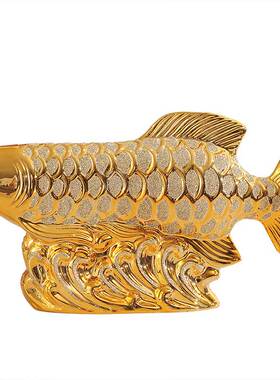 金龙鱼摆件家居电视酒柜书柜装饰创意客厅办公室店铺开业工艺礼品