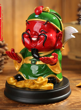 妙工坊 中式禅意财神名片座开业装饰小饰品 可爱礼物摆件工艺品