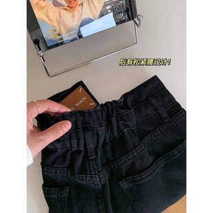 喵喵 子女 大码 宽松休闲百搭遮胯显瘦牛仔裤 9015 梨形mm秋季 微胖