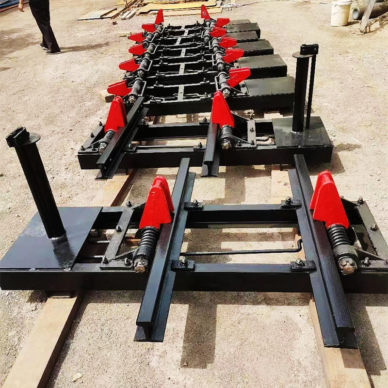 矿用双轨道阻车器600轨距抱轨式钢轨用 安装简单多轨距矿车阻车器