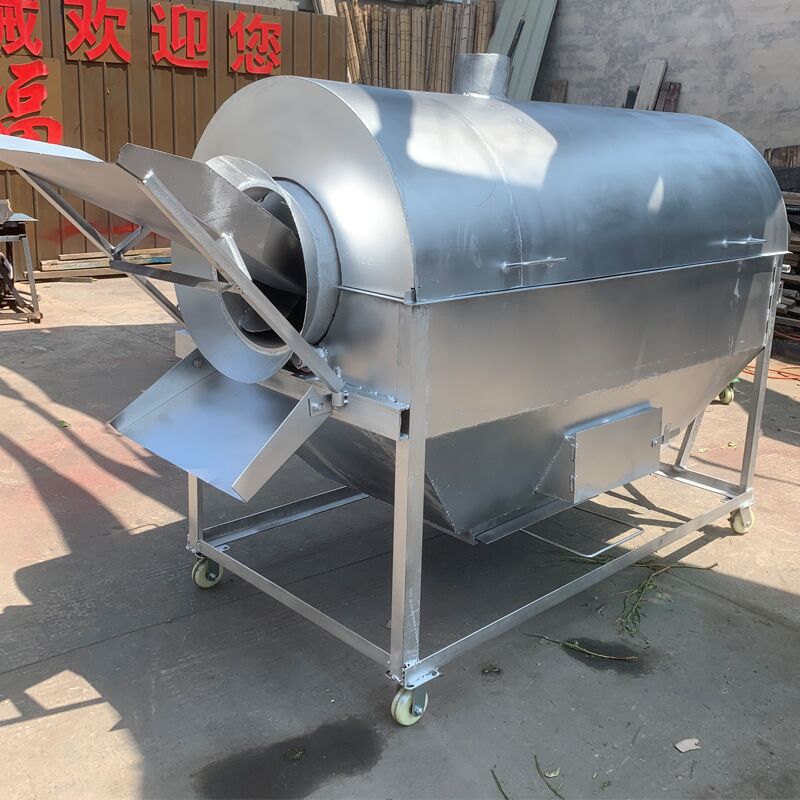 新型滚筒式炒货机 干果核桃翻炒机 滚筒花生芝麻炒货机
