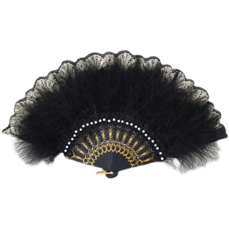 Loli手作羽毛蕾丝珍珠复古扇子折扇嫁华丽款搞死茶会漫展拍照,居家日用,扇子,淘宝优惠券,粉丝福利购,淘宝优惠卷