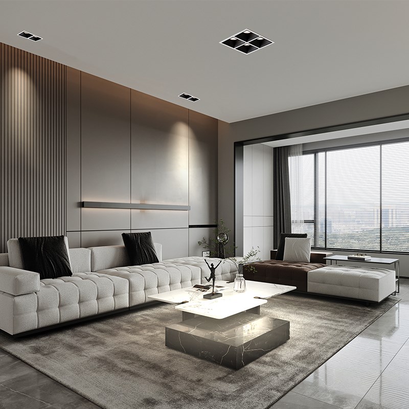 简灯led筒灯头嵌入式超薄长方形孔客厅过道玄关斗胆天花射灯