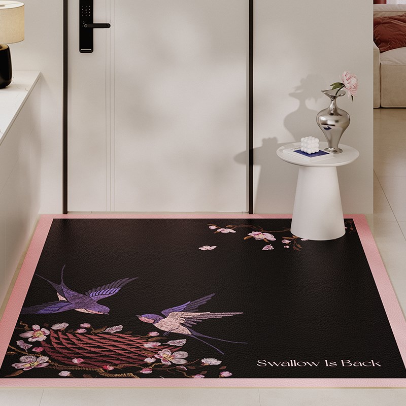 燕归来乔迁春款高级感入户进门垫玄关防滑地毯皮革地垫防水免洗垫