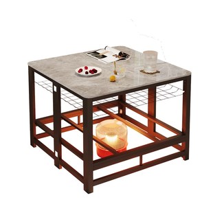 新款烤火桌子家用烤火架长方形岩板茶几冬季取暖桌子