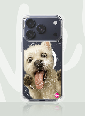 苹果iPhone 17手机壳MagSafe磁吸透明小狗卡通防摔保护套Pro/ProMax全包萌宠个性创意ins镜头保护款