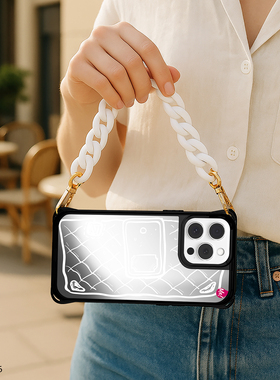 iPhone 16 手机壳带吊饰 MagSafe磁吸保护套 | 适用于16 Pro/Pro Max 系列 潮流镜面防摔手机壳