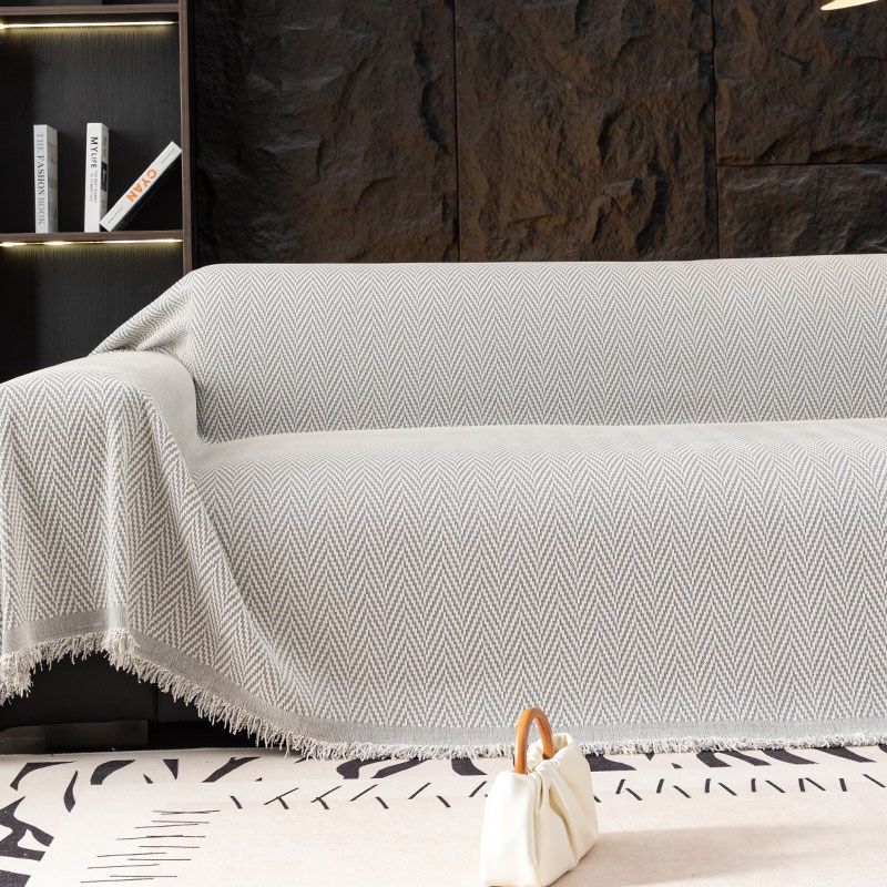 新款条纹雪尼尔沙发巾客厅级感沙发盖布直排沙发罩毯,居家布艺,沙发套,淘宝优惠券,粉丝福利购,淘宝优惠卷