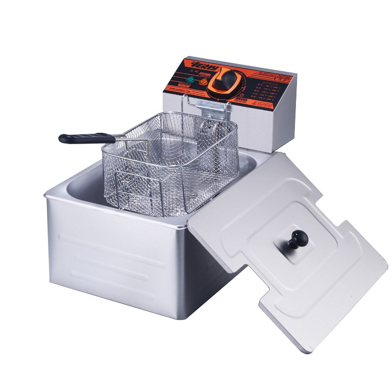 汇利HY-81R单缸电炸炉商用炸锅薯条机升炸串机自动控温油炸机