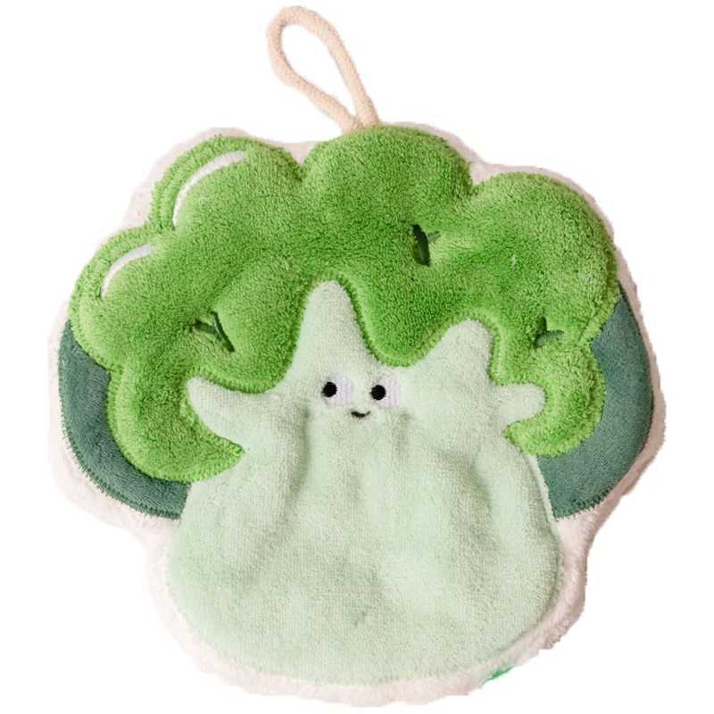 蔬菜田园擦手巾挂式珊瑚绒加厚超级吸水女卡通儿童擦手毛巾