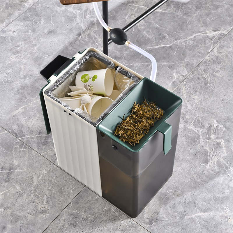 茶水桶废水桶干湿分离茶桶商用办公室茶桌下过茶渣桶茶室垃圾桶