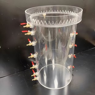 超厚法兰有玻璃空心硬水圆管道桶各种实验设备