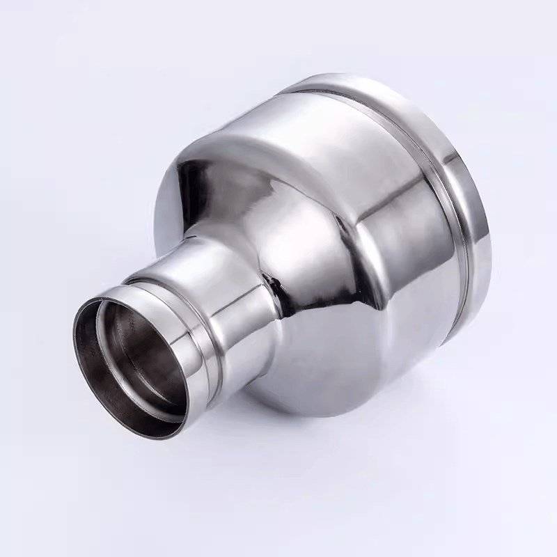 304不锈钢沟槽卡压异径大小头变径卡压沟槽管箍薄壁卫生级管道50