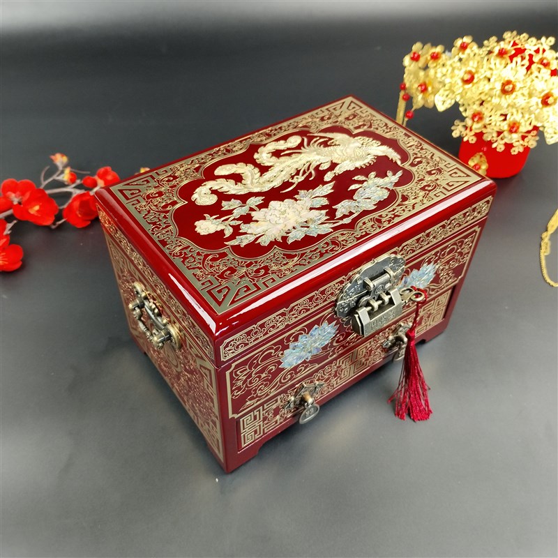 非物质文化遗产 如锦平遥推光漆器 螺钿 婚庆礼品 陪嫁首饰盒礼盒