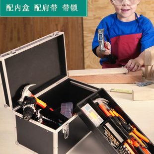 维修工具盒多功能大号家用收纳电工 双层折叠五金设备工具箱手提式