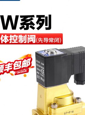 亚德客气动电磁阀2W150-15 200-20 250-25-24V-220V二通常闭水阀