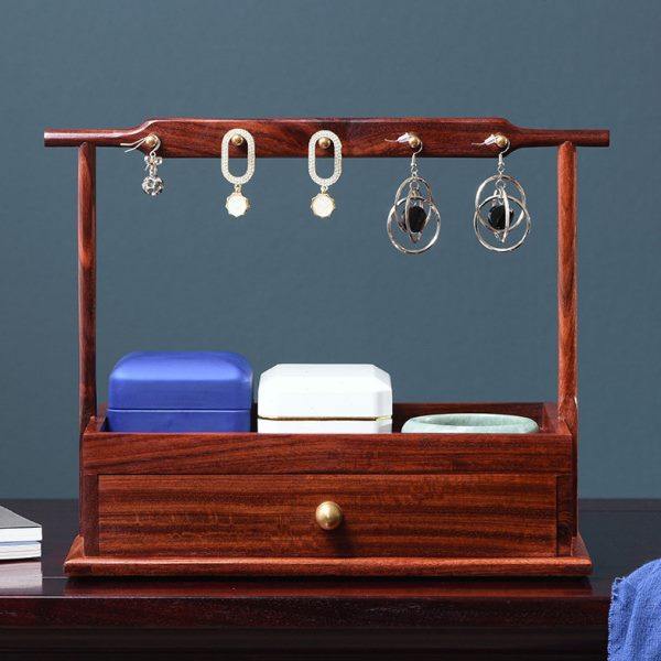 非洲小叶紫檀玄关钥匙收纳摆件桌面红木中式实木首饰盒门口置物架,收纳整理,首饰盒,淘宝优惠券,粉丝福利购,淘宝优惠卷