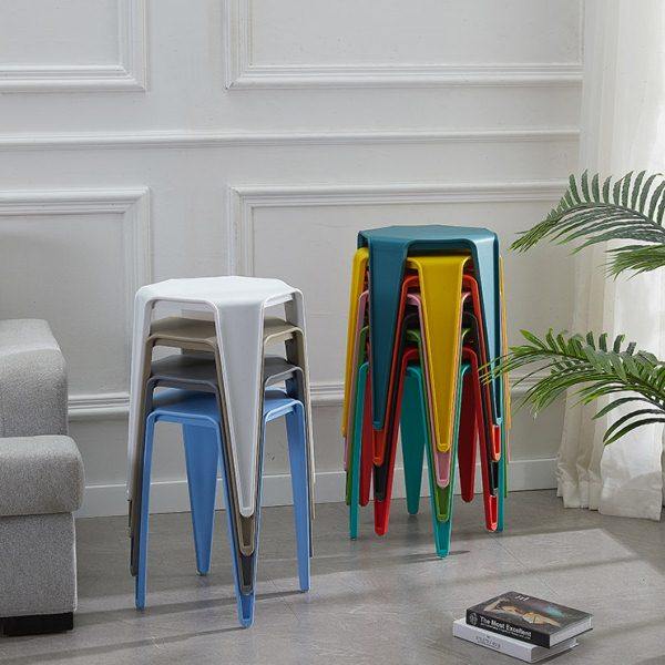 塑料凳子加厚家用可叠放餐桌板凳圆凳时尚创意高凳子北欧简约椅子,住宅家具,其它凳子,淘宝优惠券,粉丝福利购,淘宝优惠卷