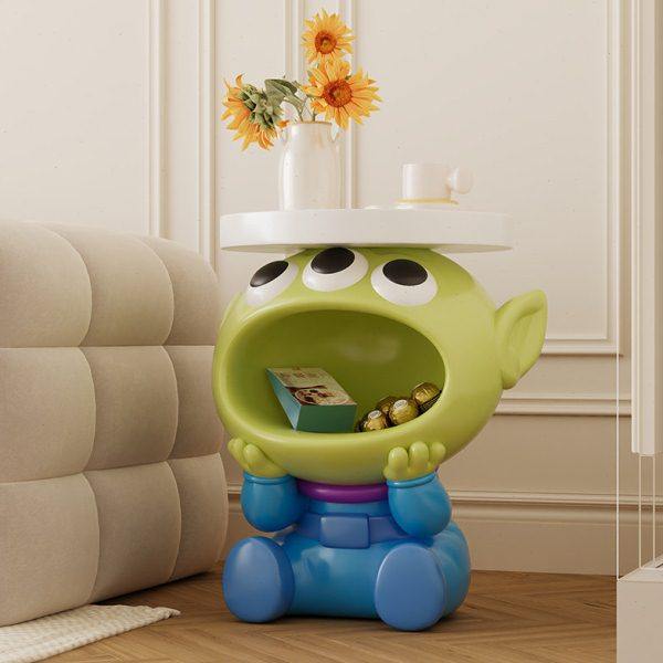 卡通三眼仔茶几落地摆件客厅边几玩偶床头柜可爱家居装饰生日礼物,家居饰品,落地摆件,淘宝优惠券,粉丝福利购,淘宝优惠卷