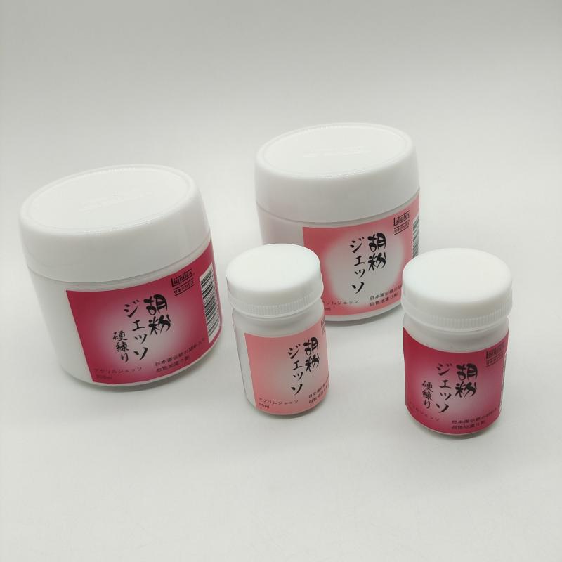 岩彩矿物颜料用打底膏胡粉Gesso水彩水粉立体沥粉效果不开裂肌理